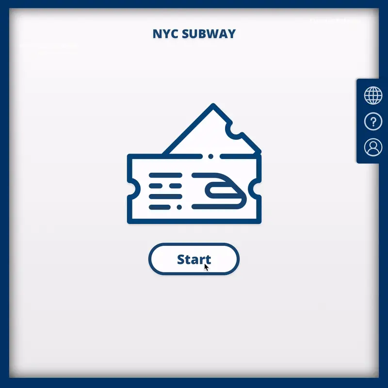 Animated prototype: buying a new transit card with the default value path